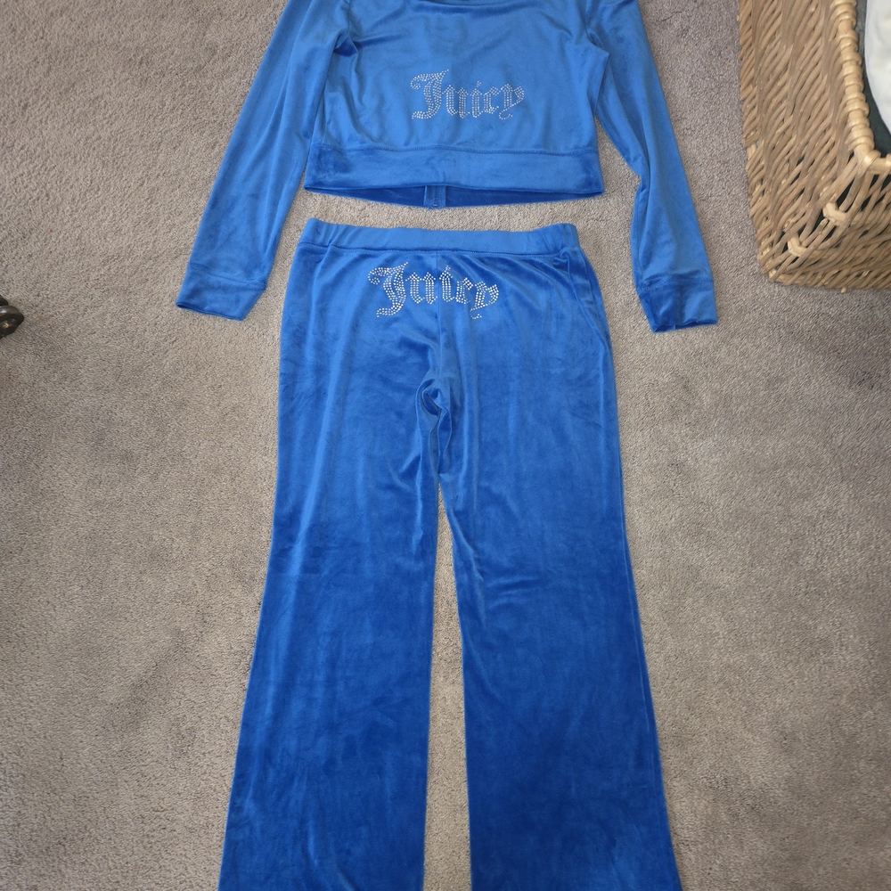 Juicy Couture Blue Velour Tracksuit